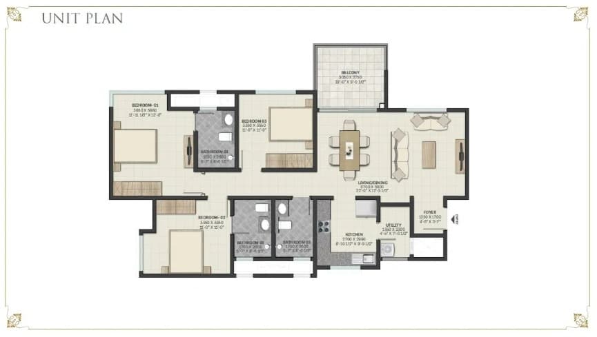 Sobha Lake Gradens Unit view