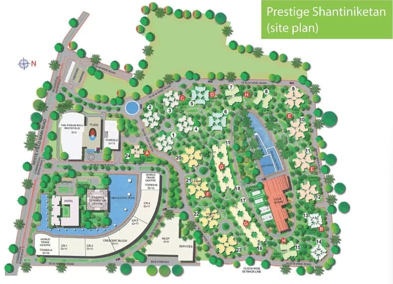 Prestige Shantiniketan Siteplan